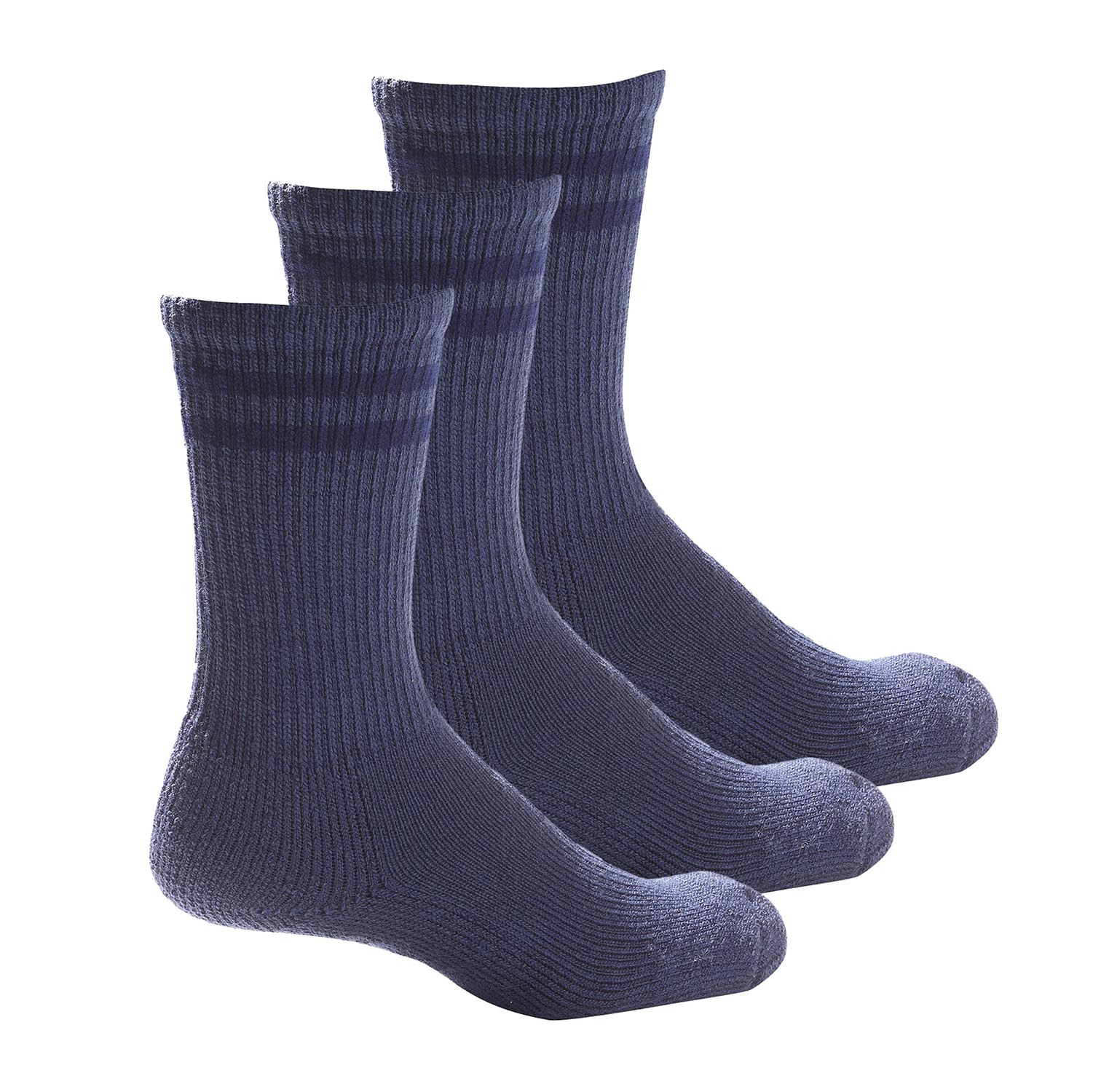 3-PACK SOCKS, CREW NAVY