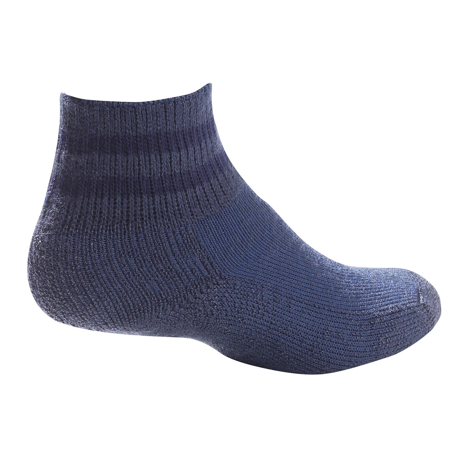 BLUE THORLO POSTAL STRIPED TOP MINI CREW SOCK